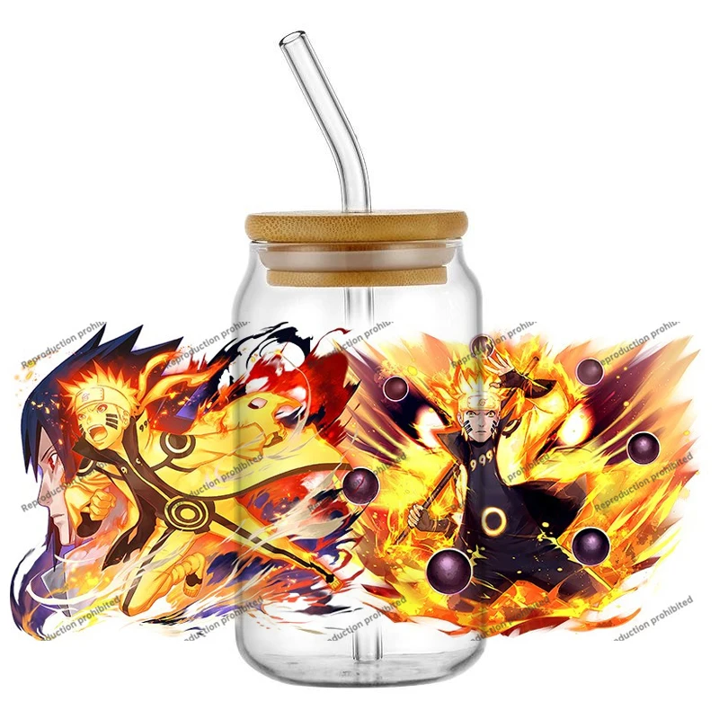 

Japanese anime Naruto series UV Sticker DIY Decals 3D transfers uvdtf stickers 16oz uv dtf cup wraps DIY decorative sticker