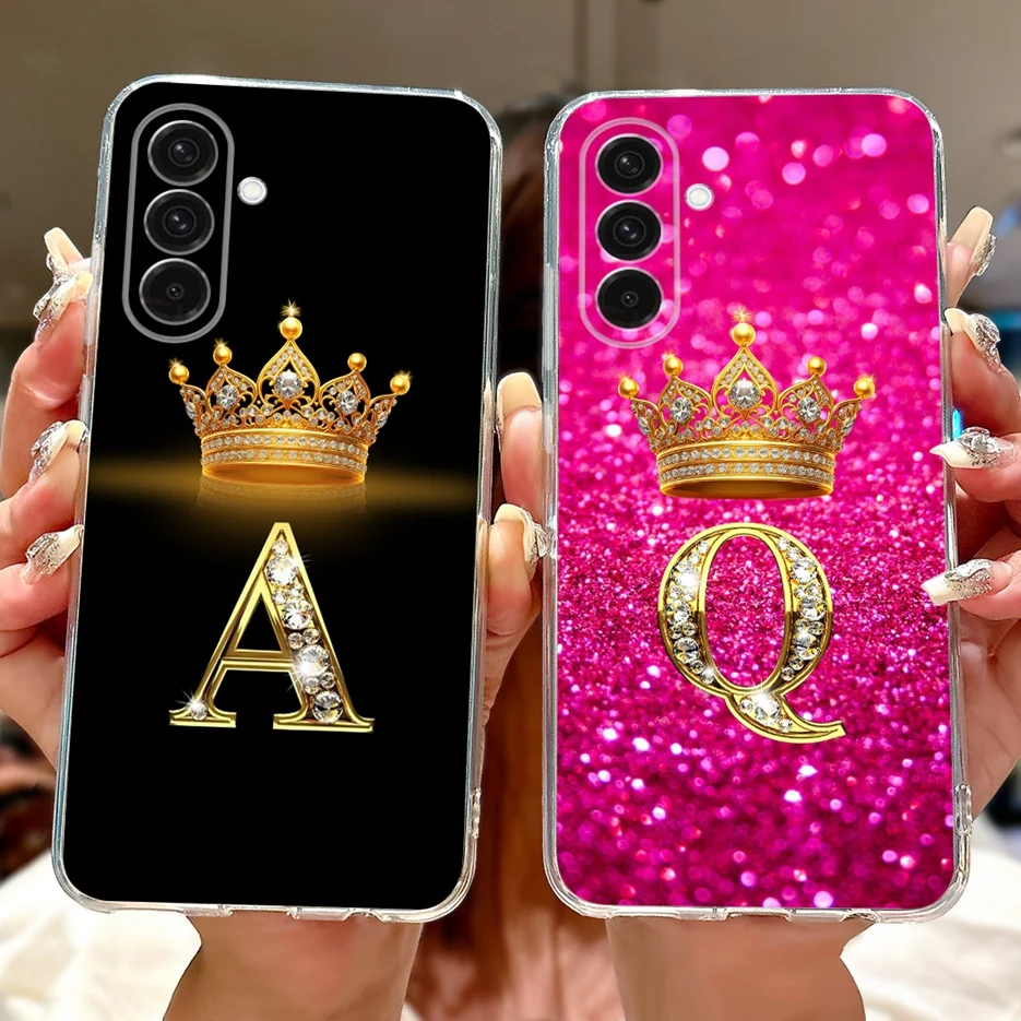 For Samsung Galaxy A36 5G Case SM-A366B Cute Letters Cover Soft Silicone Phone Case For Samsung A16 A 26 36 56 Galaxy A56 Fundas