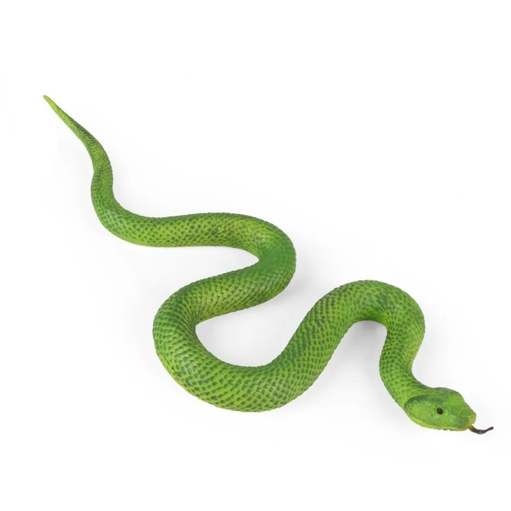Novelty Reptile Animal Snake Action Figures Soft TPR Educational Rattlesnake Model Lifelike Elastic Simulation Snake Prank Toy