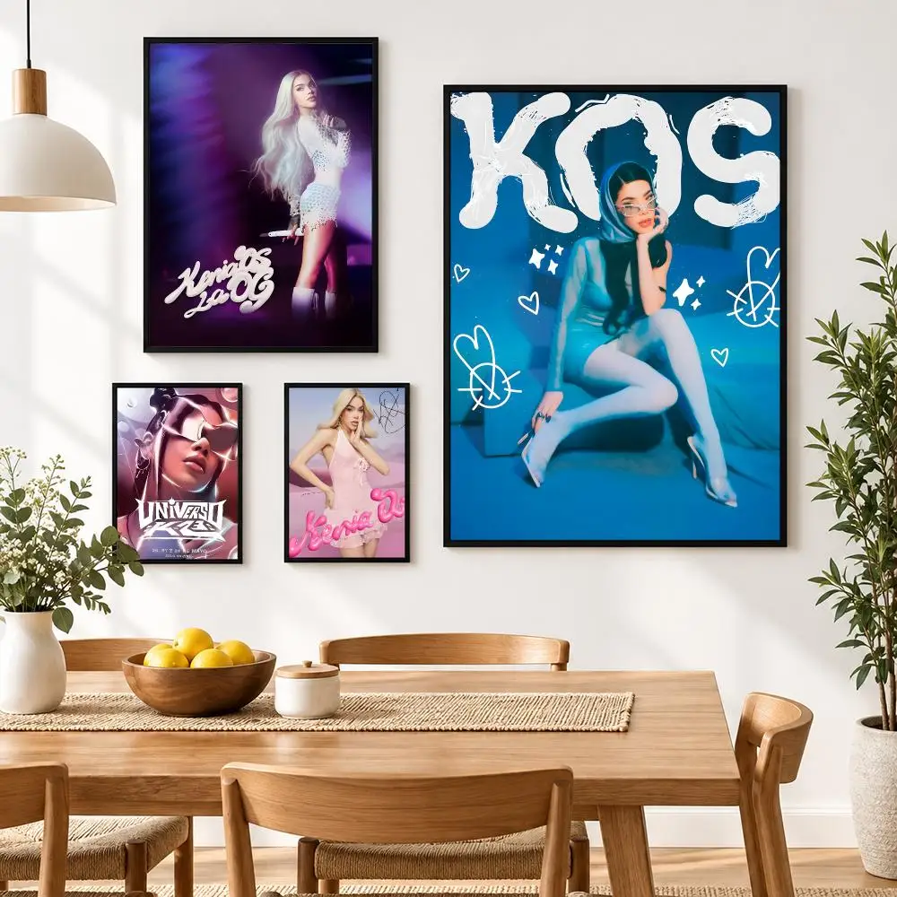 la popular cantante K-Kenia os Pink Aura Poster Waterproof HD Modern Peel And Stick Wall Decor Living Room Dorm Garage