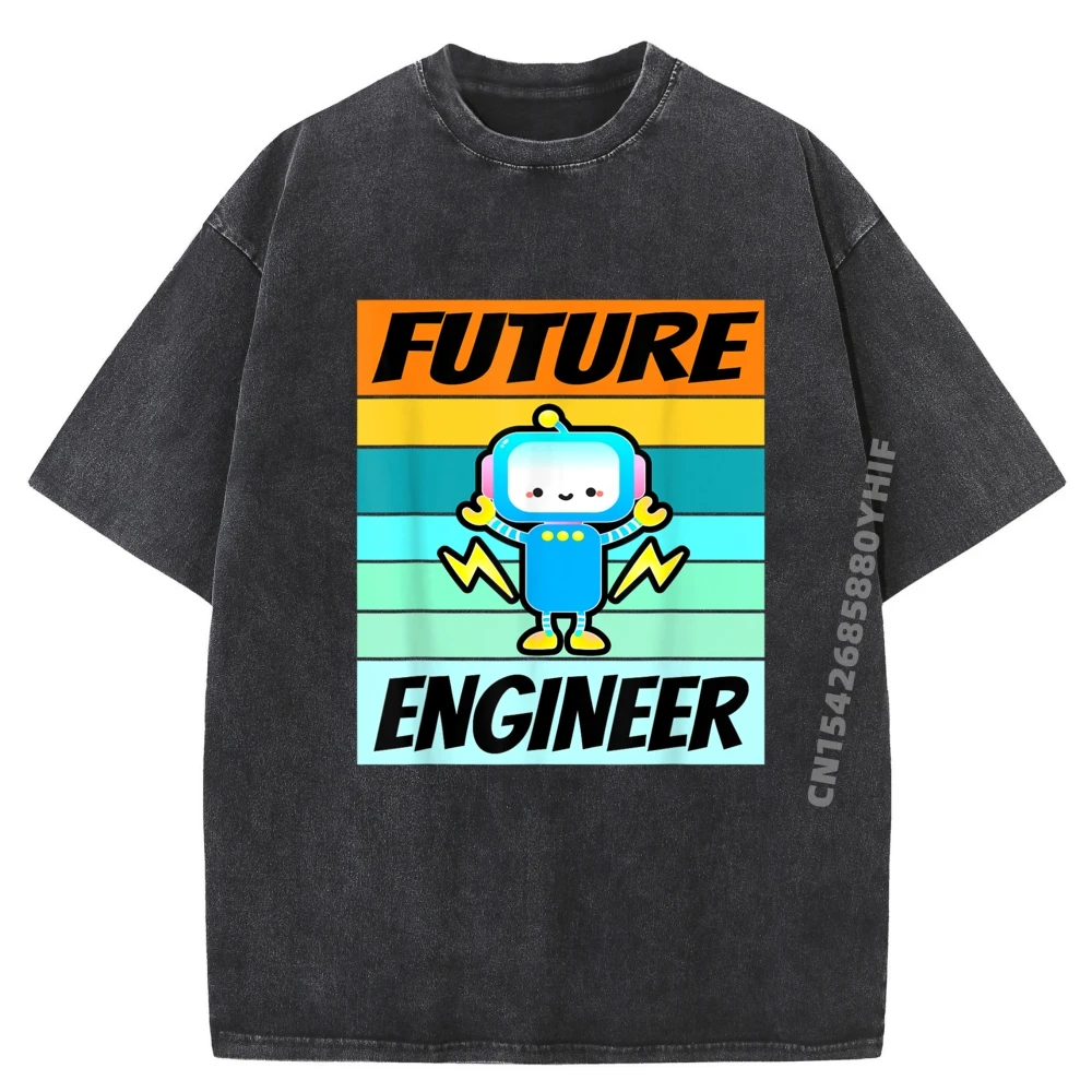 

Future Engineer Girls Software Engineering Luxury T Shirt Men's T-Shirts Retro Washed Clothes Group Graphic Tees
