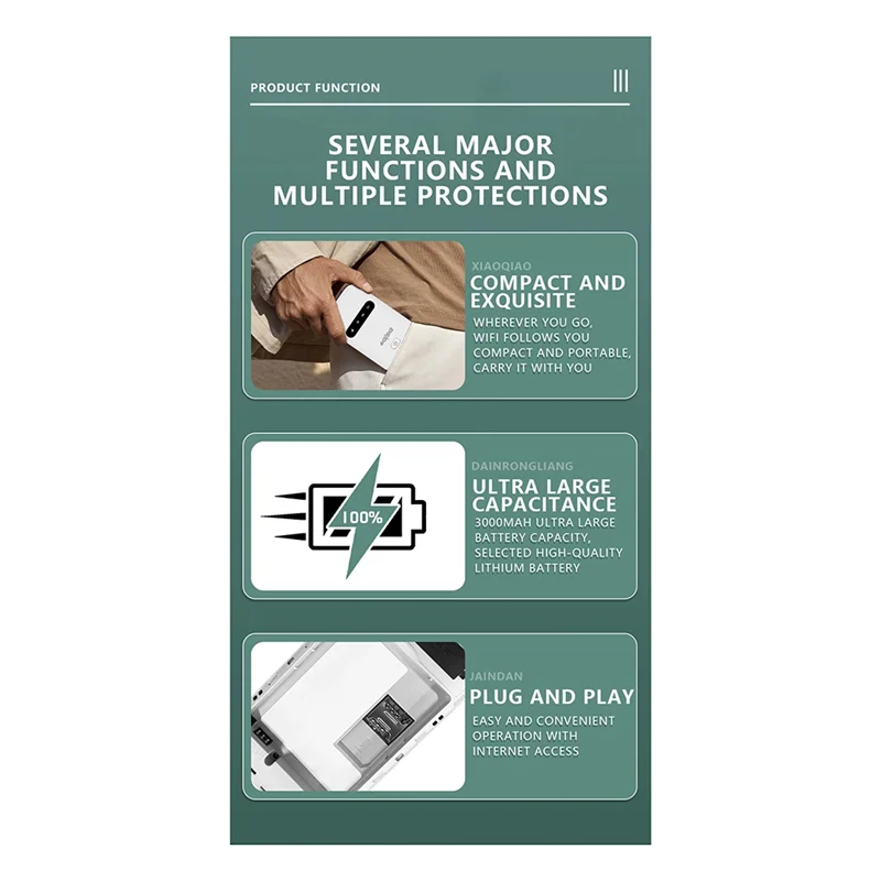 JABS-4G LTE Mobile Wifi Router 150Mbps Hotspot แบบพกพาพร้อมซิมการ์ดสล็อตโมเด็มอินเทอร์เน็ตไร้สายสําหรับรถท่องเที่ยว