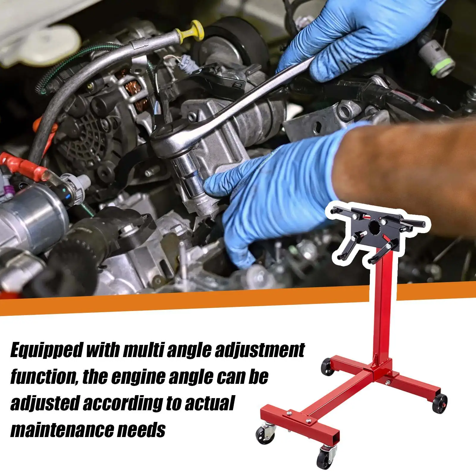 حامل المحرك للمحرك 1000LBS سعة حامل قوس فولاذي حامل رفع المحرك للسيارات SUV شاحنة إصلاح متجر المرآب