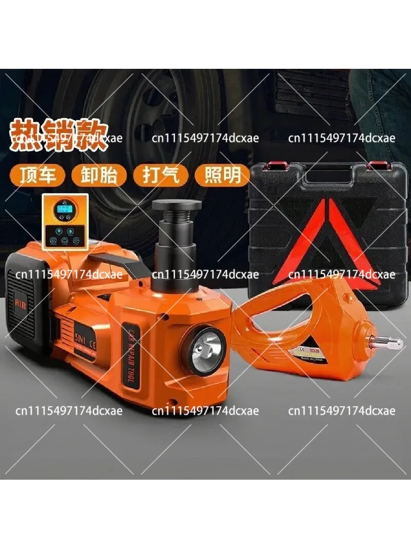 12V 5Ton Electric Car Jack Hydraulic Lifting Floor Jack with Impact Wrench Tire Gauge Air Pump