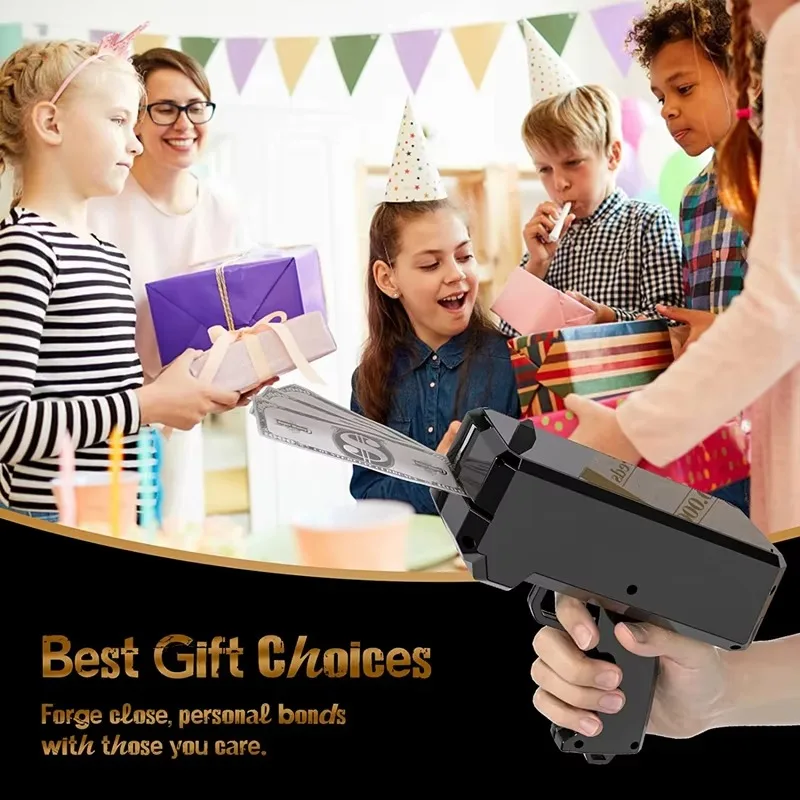 Shoot Money Gun Toy Funny Party Game Banknote Shoot Pistol Paper Money Wedding Birthday Decoration Shooter Throwing Toys Kids view 3