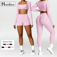Summer 2PCS Yoga Suit Sports Set Women Quick-Dry Gym Set Women Tracksuit Running Workout Long Sleeve Sports Shirt Yoga Clothing