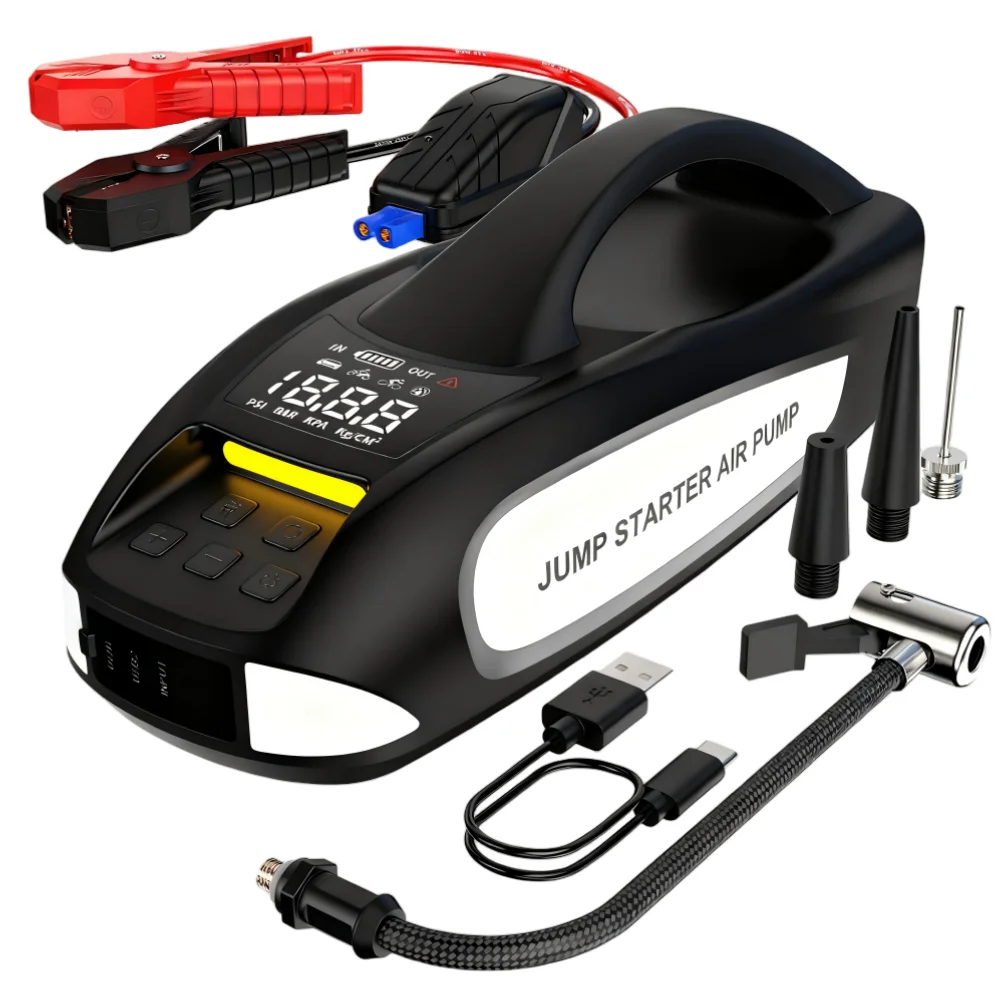 

27000mAh 6000A Peak Current Car Jump Starter Multi Function Car Jump Starter Car Battery Jump Starter Power Bank Charger