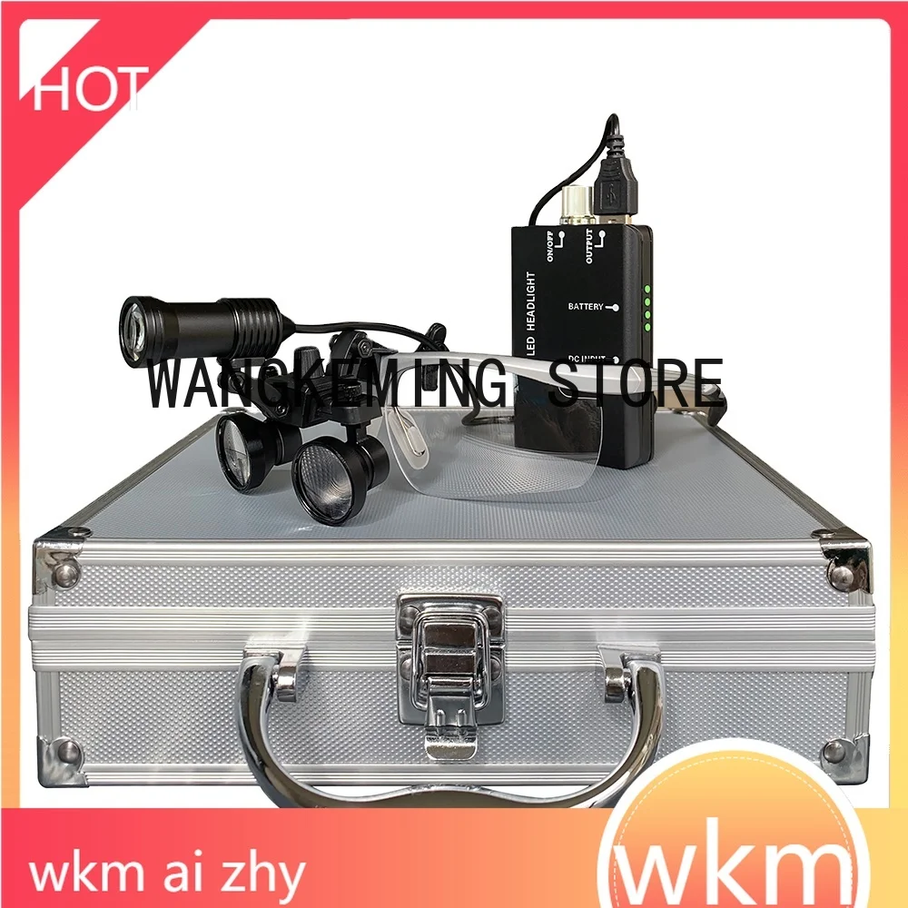 

NICEDEN Новая 5 Вт ден tal Лупы Лабораторная медицинская лупа Бинокль 2,5/3,5x420 Фара Тканевый чехол