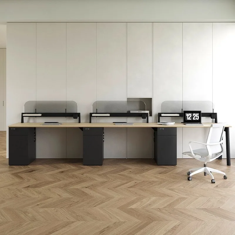

Staff office desk and chair combination simple modern desk staff seat six people card seat finance staff table furniture