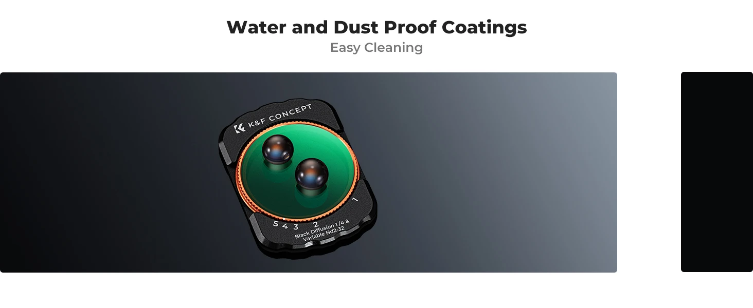 K&F Concept 2in1 ND2-32 1/4 Schwarzer Diffusionsfilter für DJI OSMO Pocket 4 Pocket 3 Magnetischer ND-Filter Mehrfach Beschichtet Action-Kamera – Detail 6