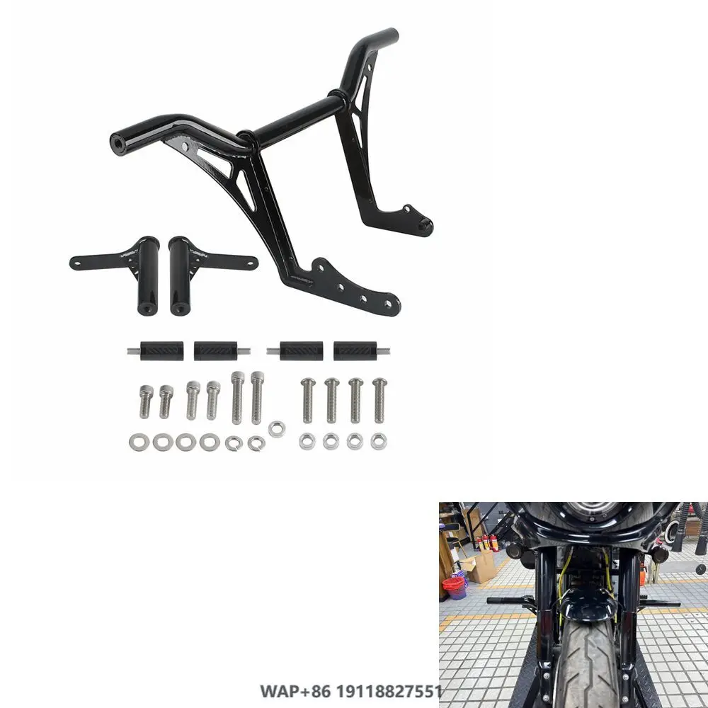 Motorcycle Highway Engine Guard Crash Bar Rear Saddlebag Guards Bumper for Softail Low Rider ST 117 FXLRST 2022 2023 2024