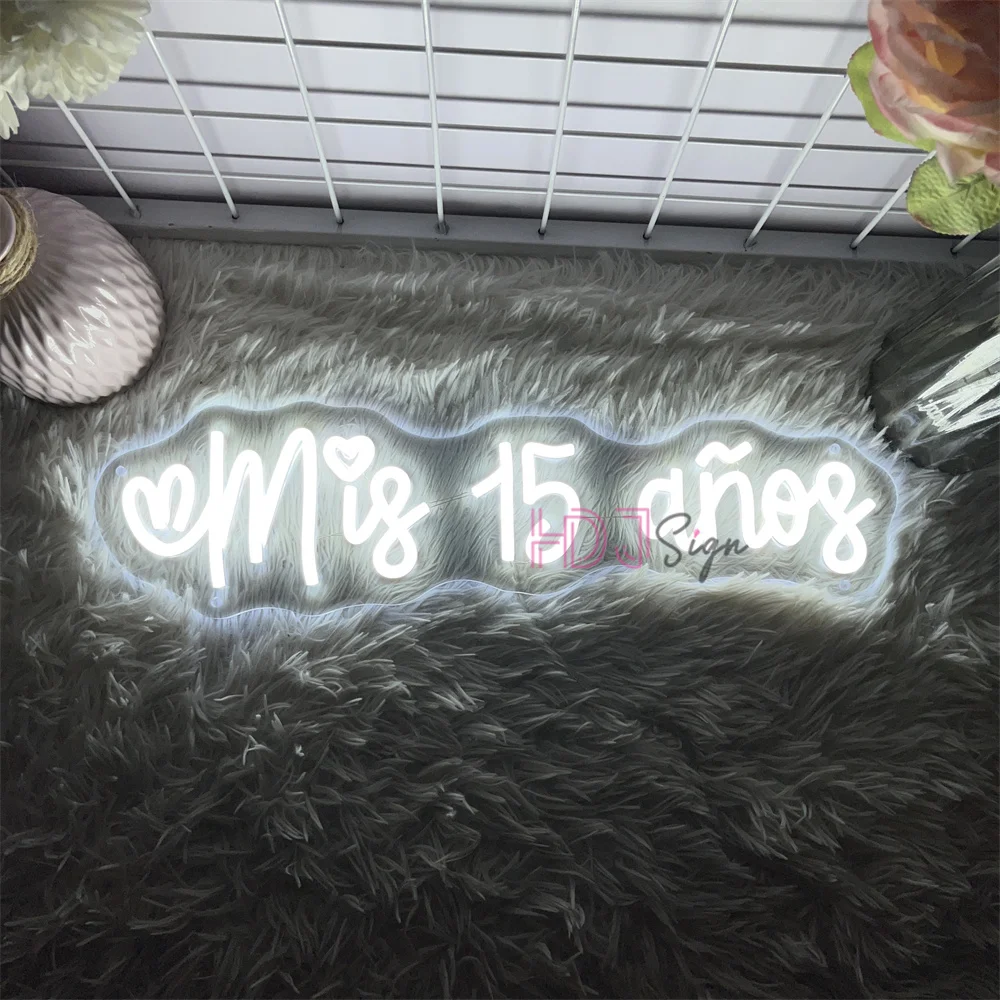 

Mis 15 Anos Neon Led Sign Happy Birthday Neon Lights Party Room Wall Decor Mis Quince Anos Neon Sign Birthday Bedroom Decoration