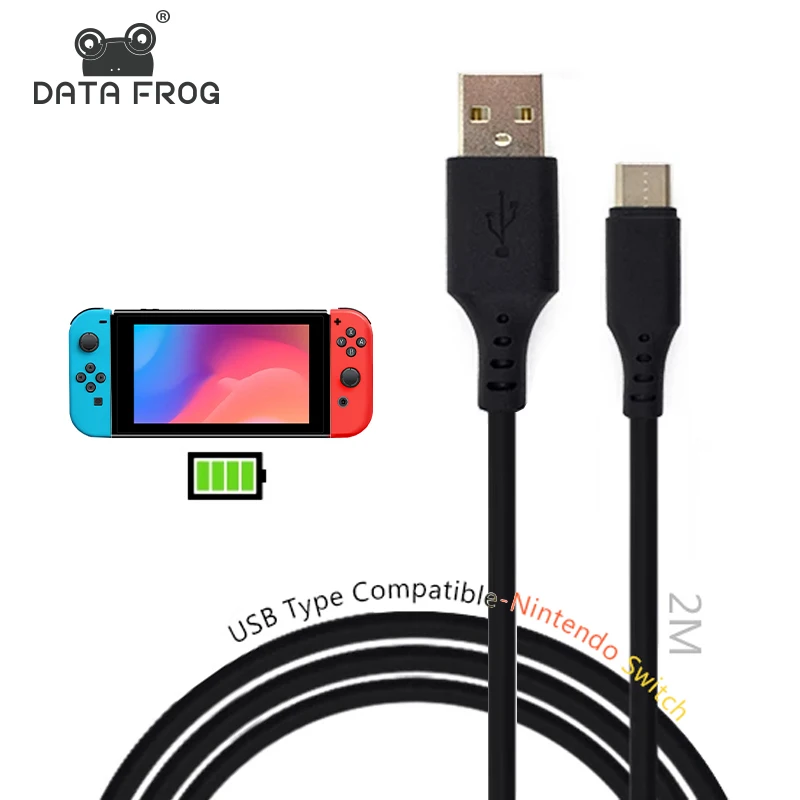 Data Frog Charging Extension Cable For Switch Controller Type C USB Power Supply Transfer For Switch lite/Switch oled