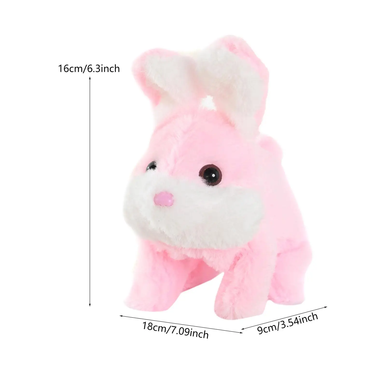 Conejito eléctrico de peluche, regalo de cumpleaños, simulación, lindo Animal relleno, conejo de peluche interactivo para niños, niños y niñas
