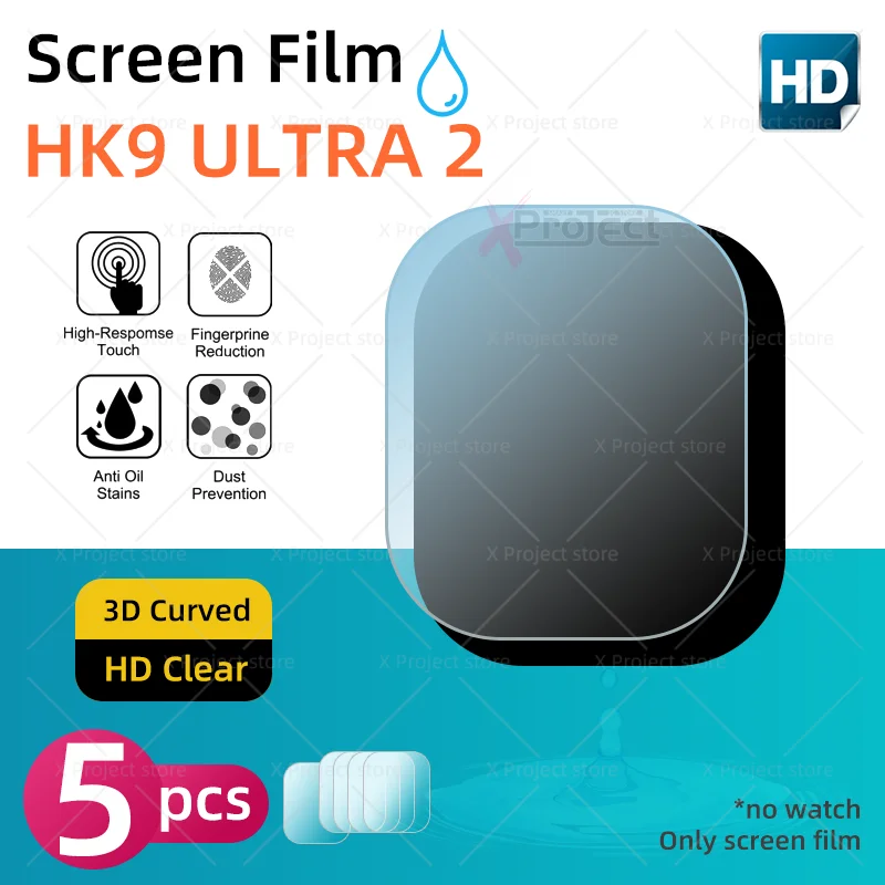 HK9 ULTRA 2 Smart Watch Screen Protector HK8 HK9 PRO Gen MAX Case Smartwatch HD Flexible Glass Protective Film Screen Film Cover