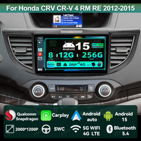 Car Radio Android 15 For Honda CRV CR-V 4 RM RE 2012-2015 Head Unit QLED Navigation DVD Multimedia Wireless Carplay Auto 4G LTE