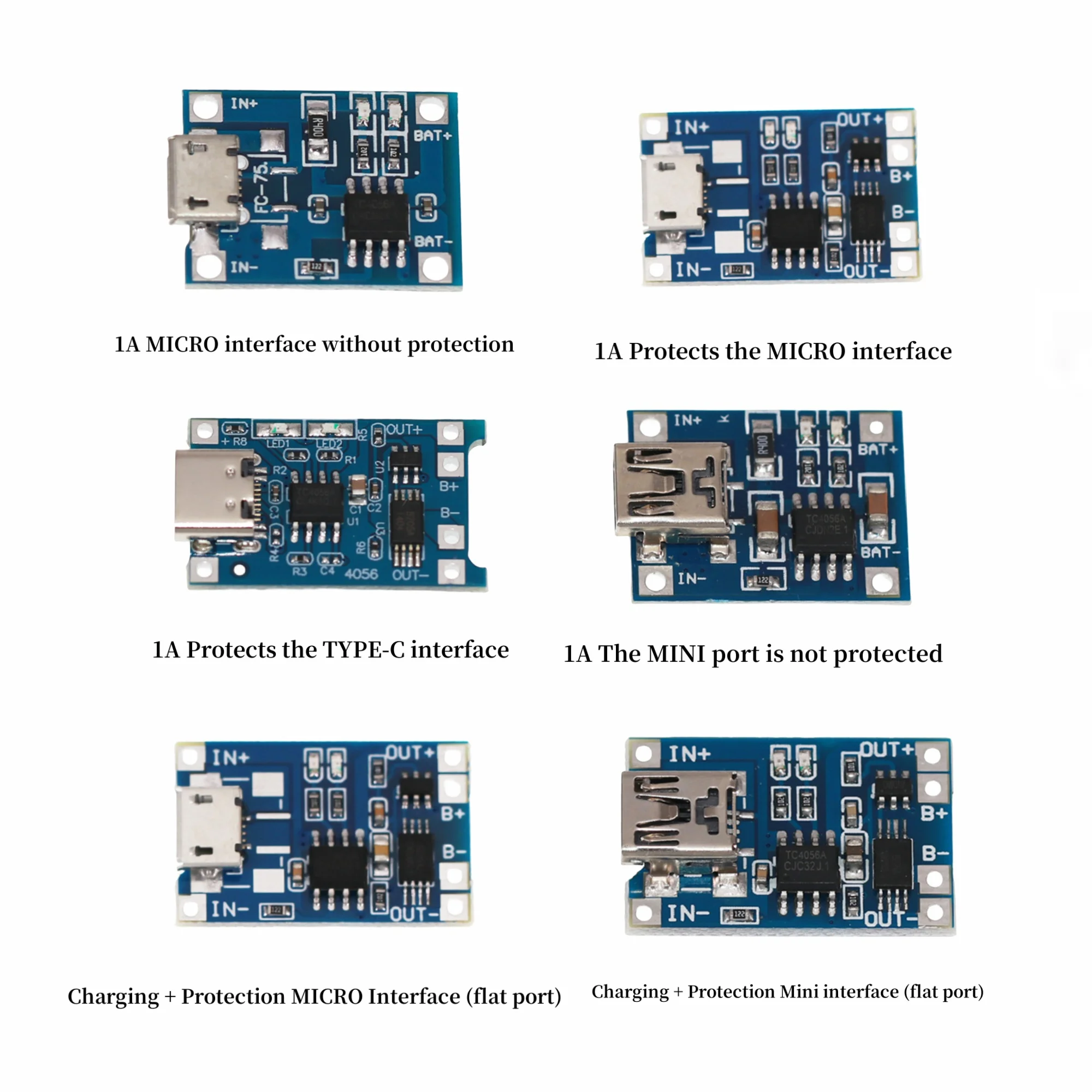 Imagem -02 - Placa de Carregamento da Bateria do Lítio Overshoot e Proteção do Overdischarge Tp4056 18650 3.7v 3.6v 4.2v 1a