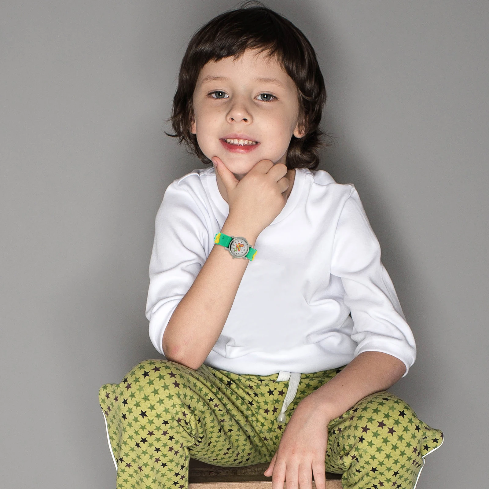 

Butterfly Pattern Watch Kids Cartoon Watches Children Wrist Time Learning Accessories Bright Color Comfortable