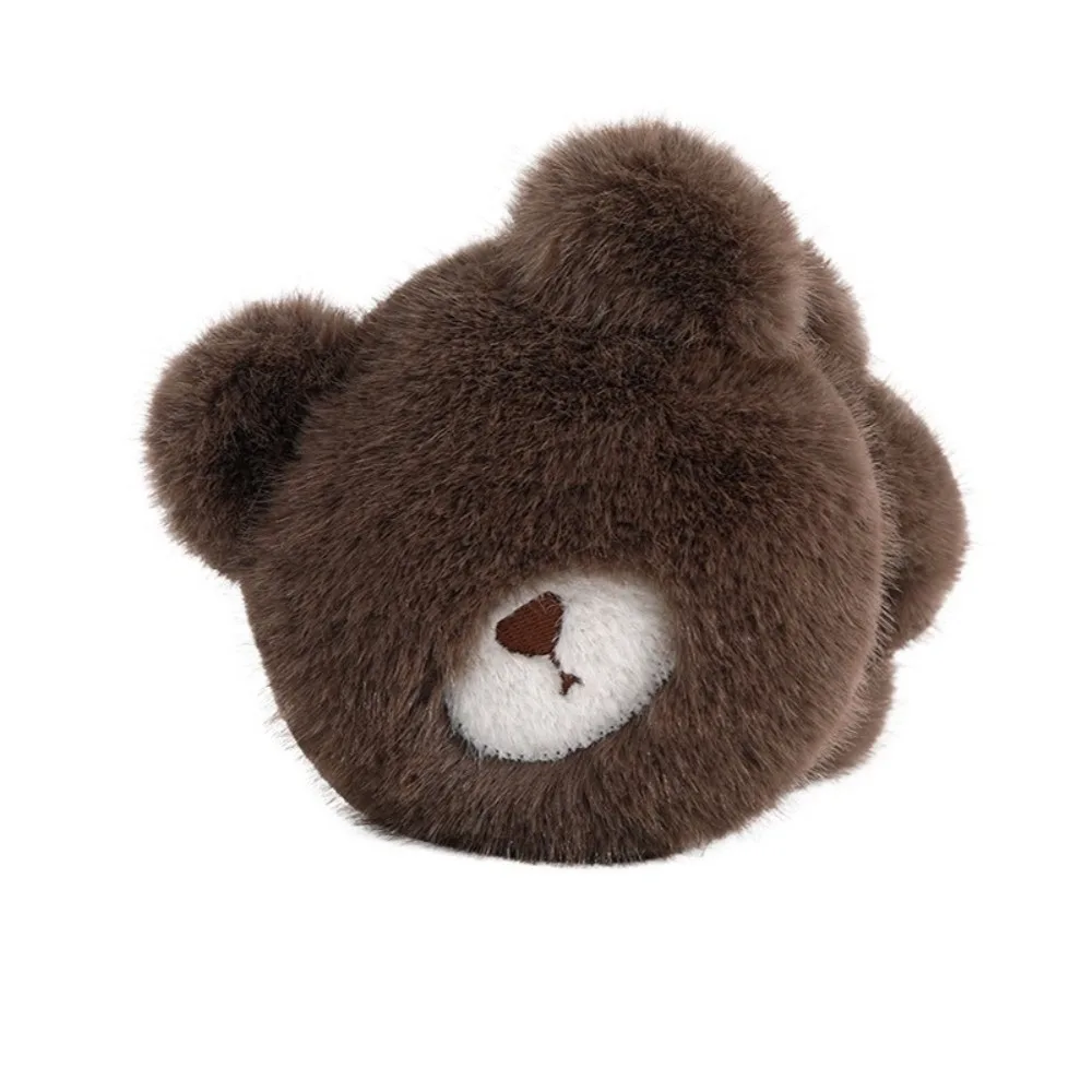 

Портативные плюшевые наушники с мультяшным медведем, ветрозащитные, мягкие, теплые наушники, складные незамерзающие зимние грелки для ушей для верховой езды