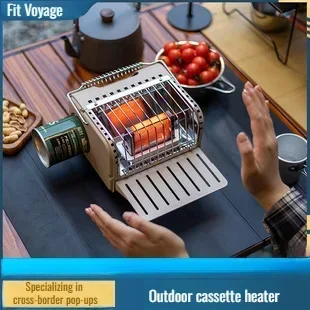 4,095 BTU Portable Gas Heater with Dual Tank Connection, Indoor/Outdoor Use, Ideal for Camping, Tent, and Home Heating