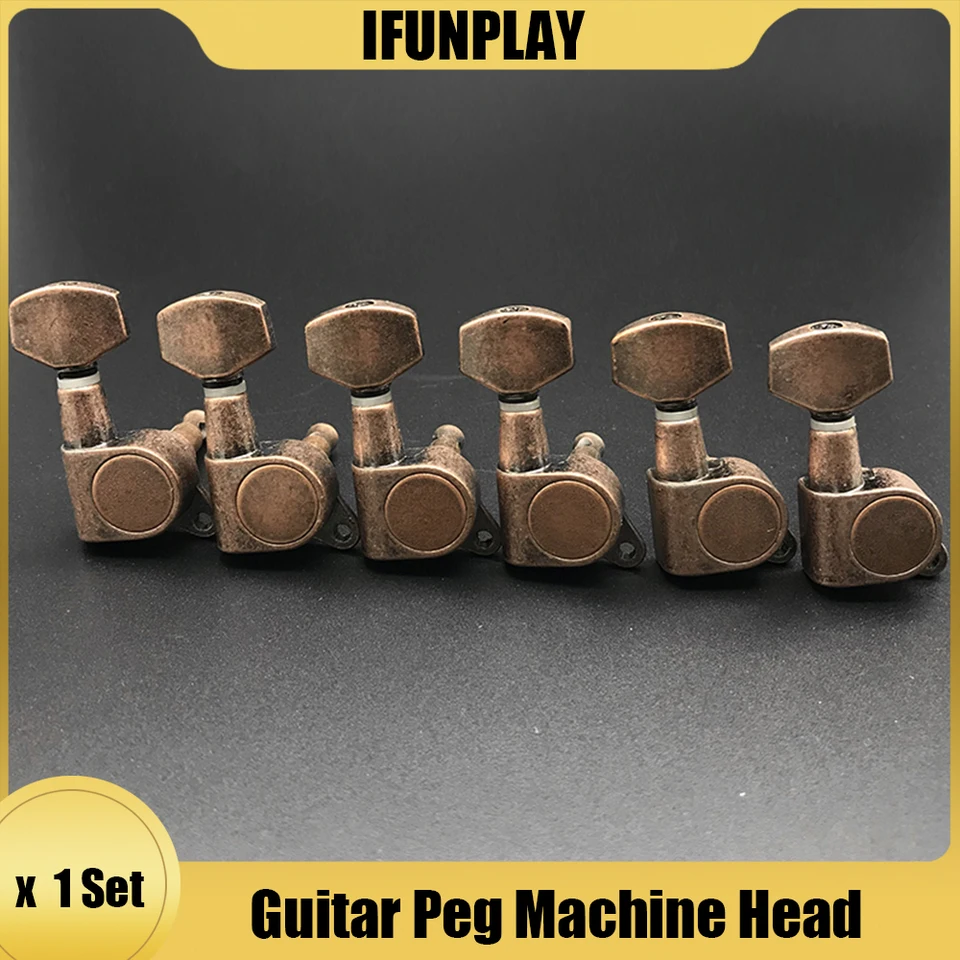 Niko Vintage Style Bronze Guitar Tuning Pegs Locking Tuners
