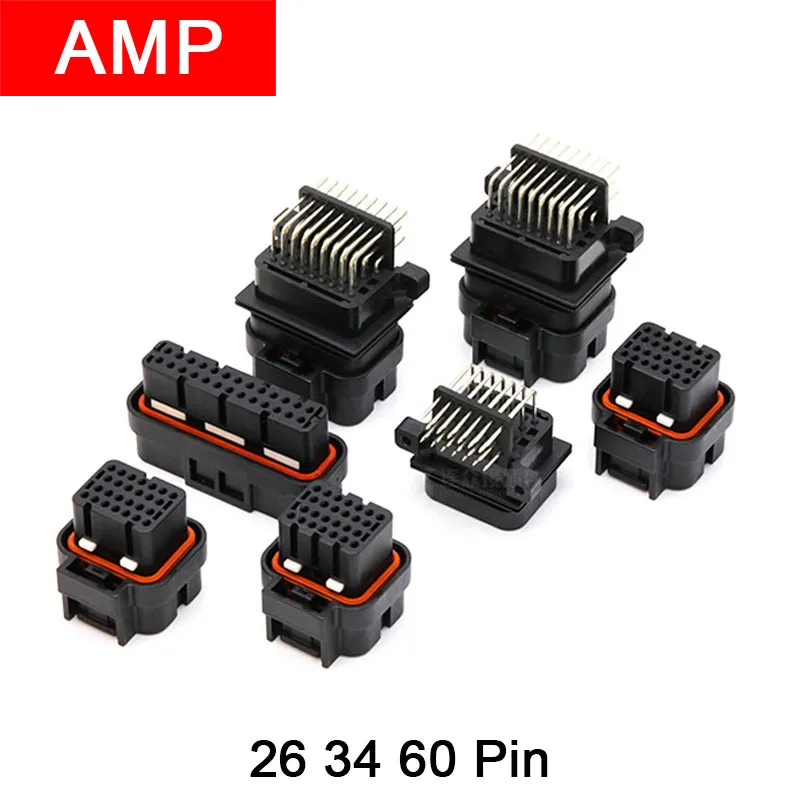 6437288-2 26 34 60 Core Domestic AMP Automotive Connector Waterproof Plug 3-1437290-1 26pin 34P 60Pin 2-6447232-3 6473711-1 slot