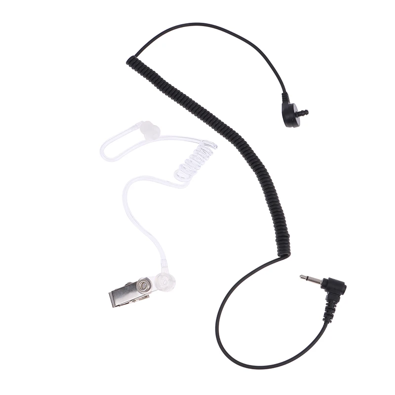 Straight Listen Only Transparent Flexible Acoustic Tube Earpiece 3.5mm Earphone Headset Mono Jack For Walkie-talkie