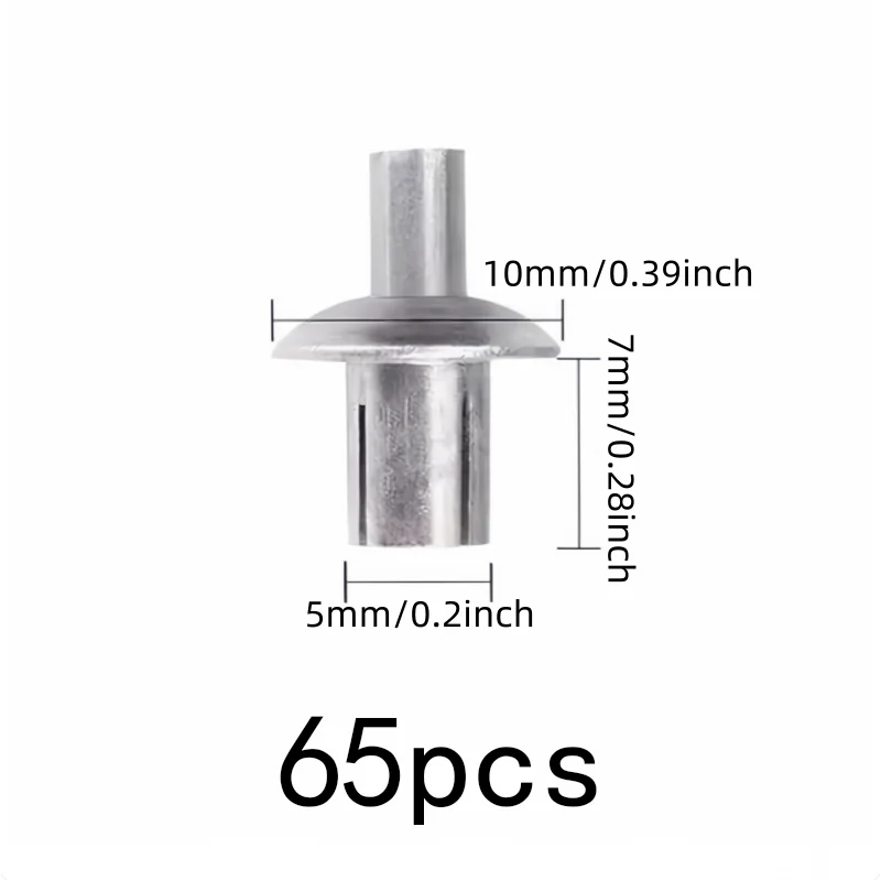 Expansion Lock Design Strike Core Expansion Rivets 65 pcs 5*7mm, perfect for Sheet Metal Joining, Multipurpose