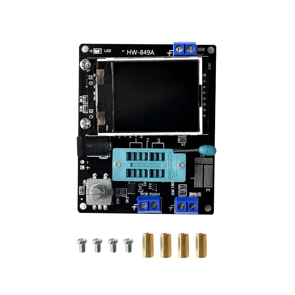 DC6.8V-12V GM328A Transistor Tester Diode Voltage Frequency LCR Meter PWM Square Wave Signal Generator Monitor