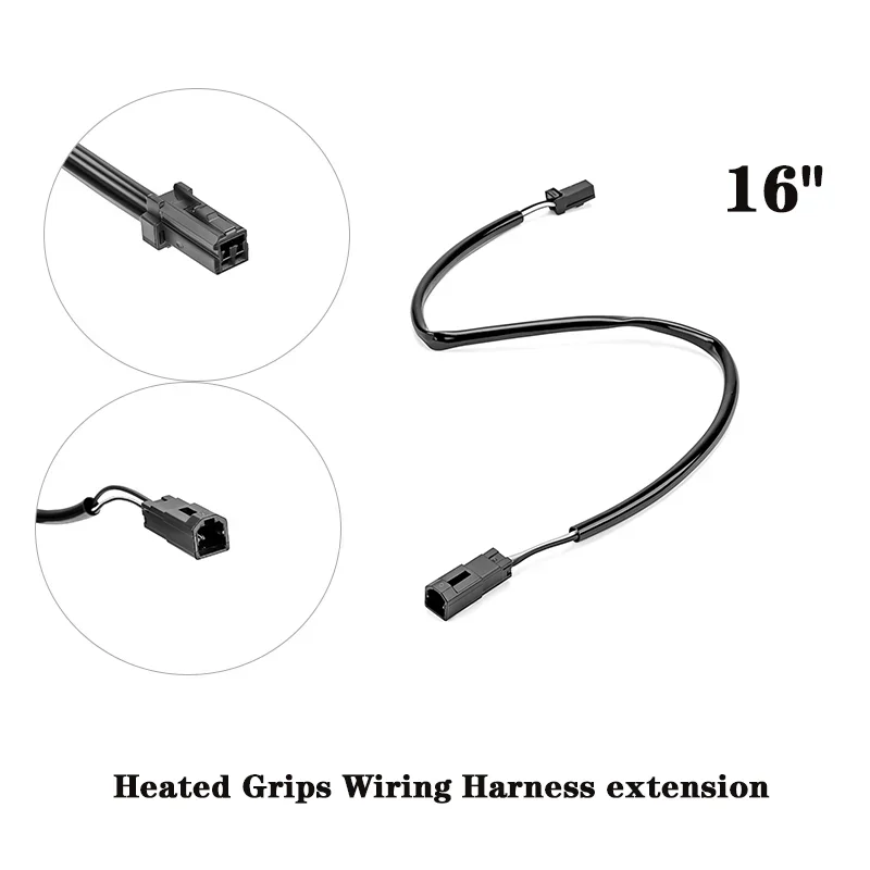 

Motorcycle 16" 40cm Heated Grips Wiring Harness Extension Plug N Play For Harley Davidson Touring Softail Fat Boy Bob /Breakout