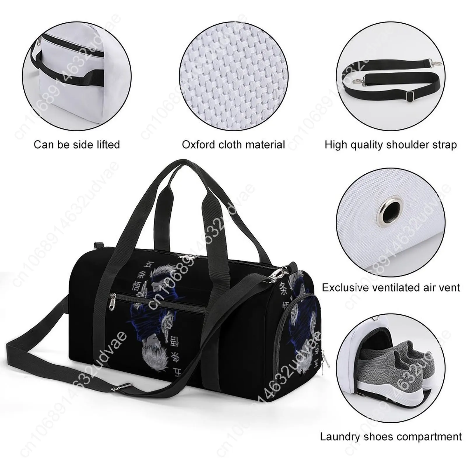 Gojo Senpai Anime Sport Bags Satoru Gojo JJK Large Capacity Gym Bag Waterproof Men Women Handbag Training Retro Fitness Bag