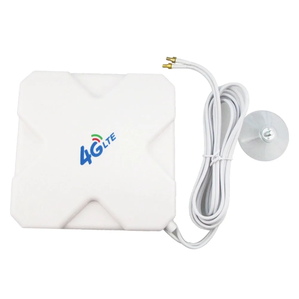 High Gain 18dBi  4G LTE Antenna In/Outdoor 698-2700MHz Panel Antenna SMA Male TS9 CRS9 2M Cables RG174 Cell Phone Signal Booster