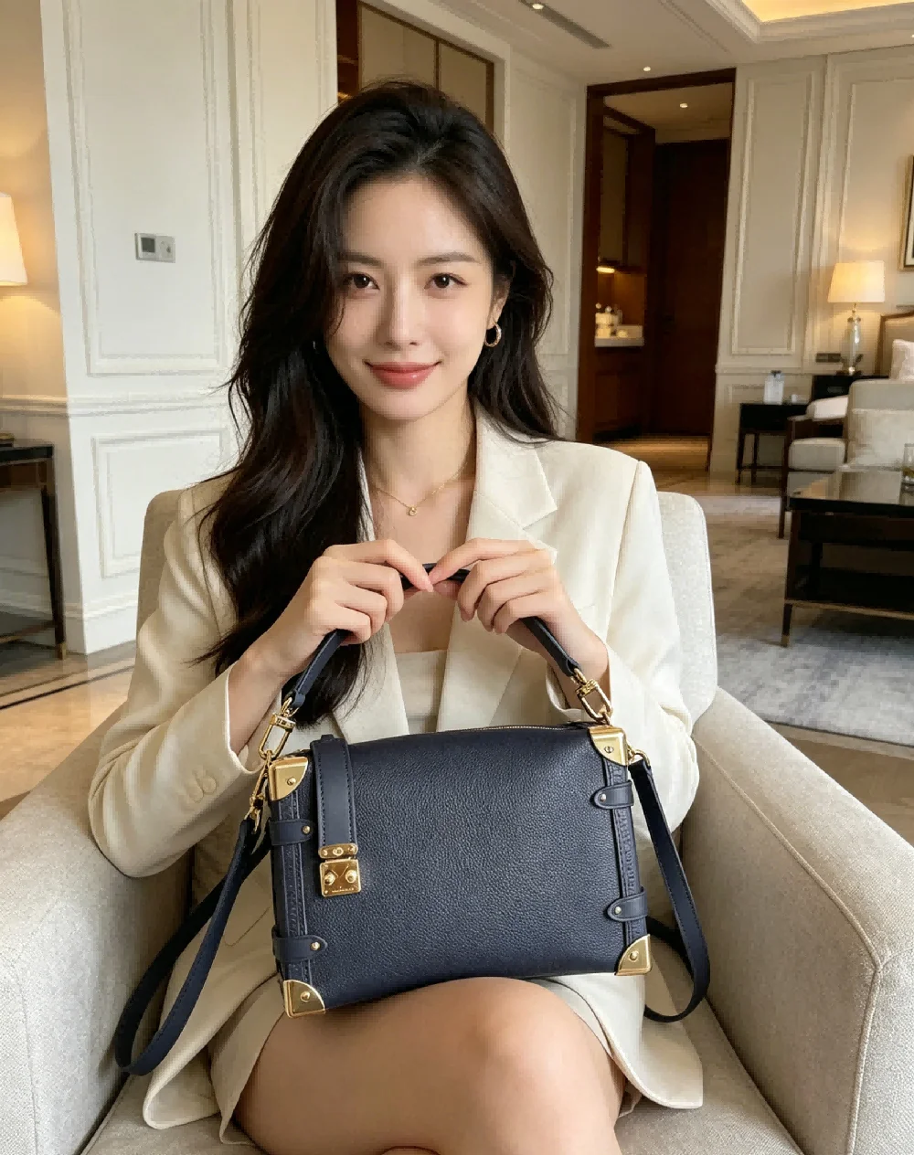 

Vintage Women's Brown Shoulder Bag Designer Box Bag with Metal Clasp Leather Crossbody Bags for Women Daily Purses Handbags