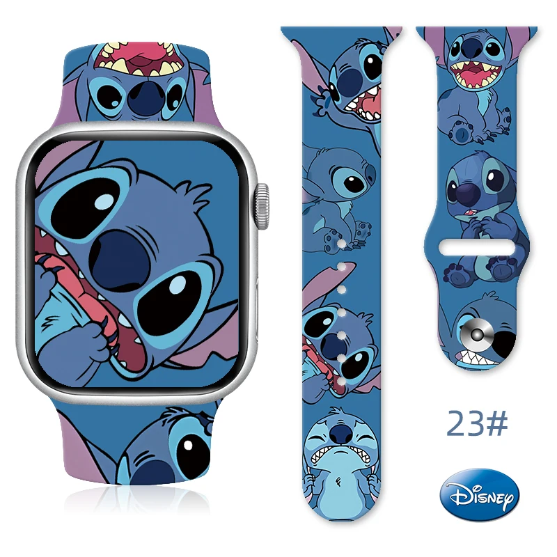 

Disney Stitch Series 2 Print Strap for Apple Watch 11 10 9 Silicone Band Replaceable Bracelet for iWatch 46/44/42/41mm Watchband