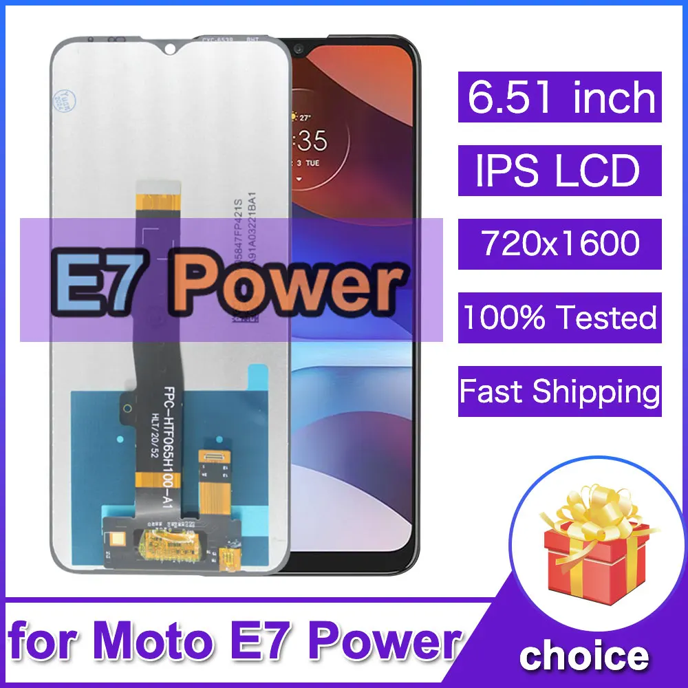 New LCD for Motorola Moto E7 Power LCD Display Touch Screen Digitizer Assembly for Moto E7 Power Mobile Phone LCD XT2097