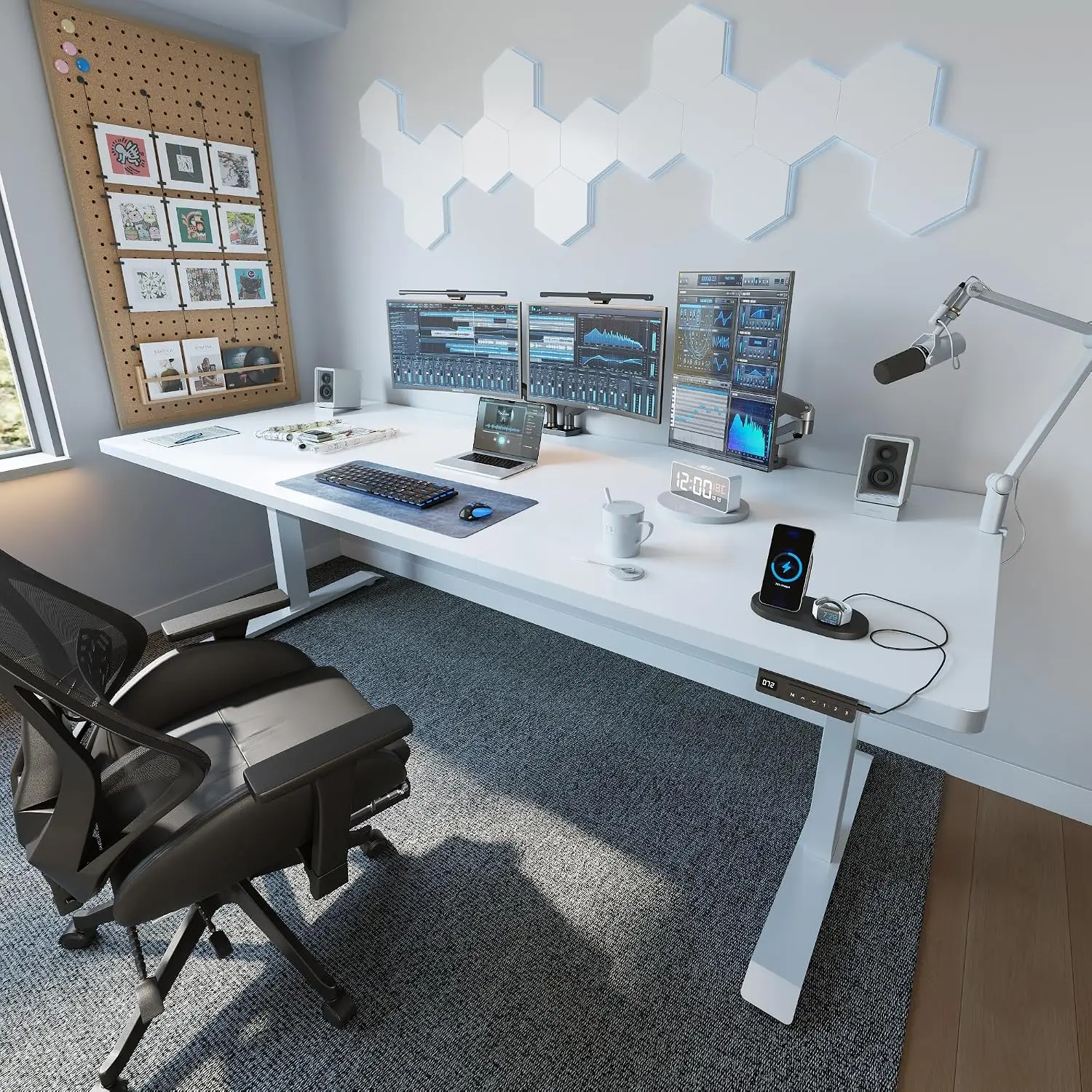 Height Adjustable Standing Desk 71×37