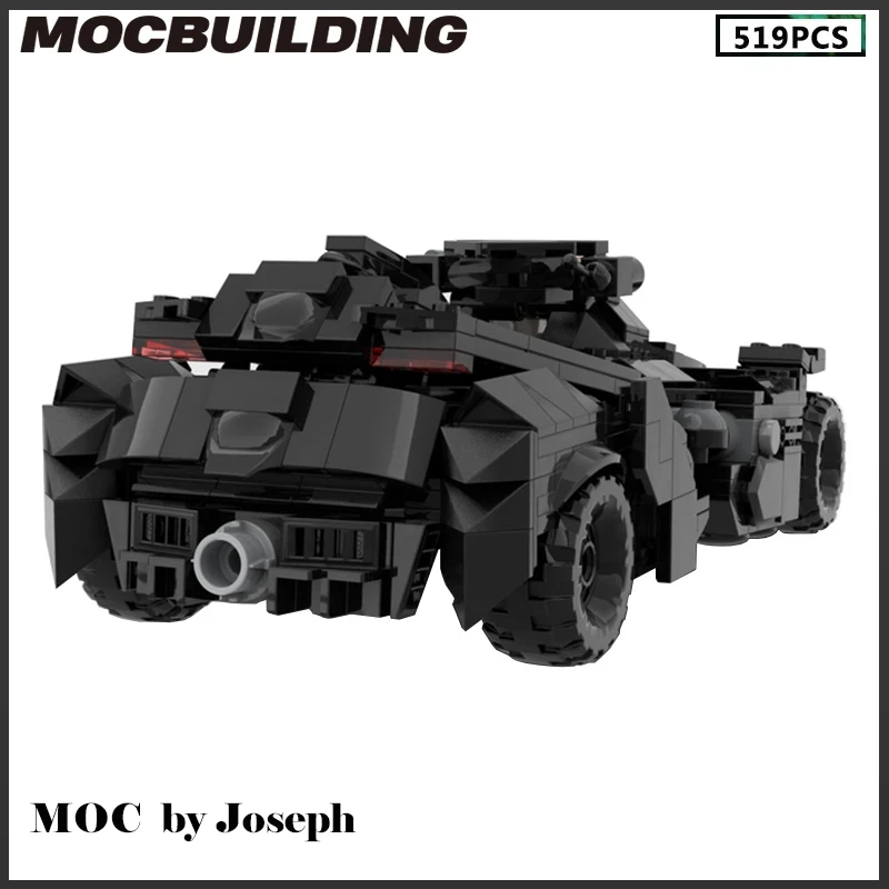 Moc Building Block Batmobile Model Black Supercar Hero\'s Car Armored Vehicle DIY Assembly Bricks Toys Birthday Gifts Present