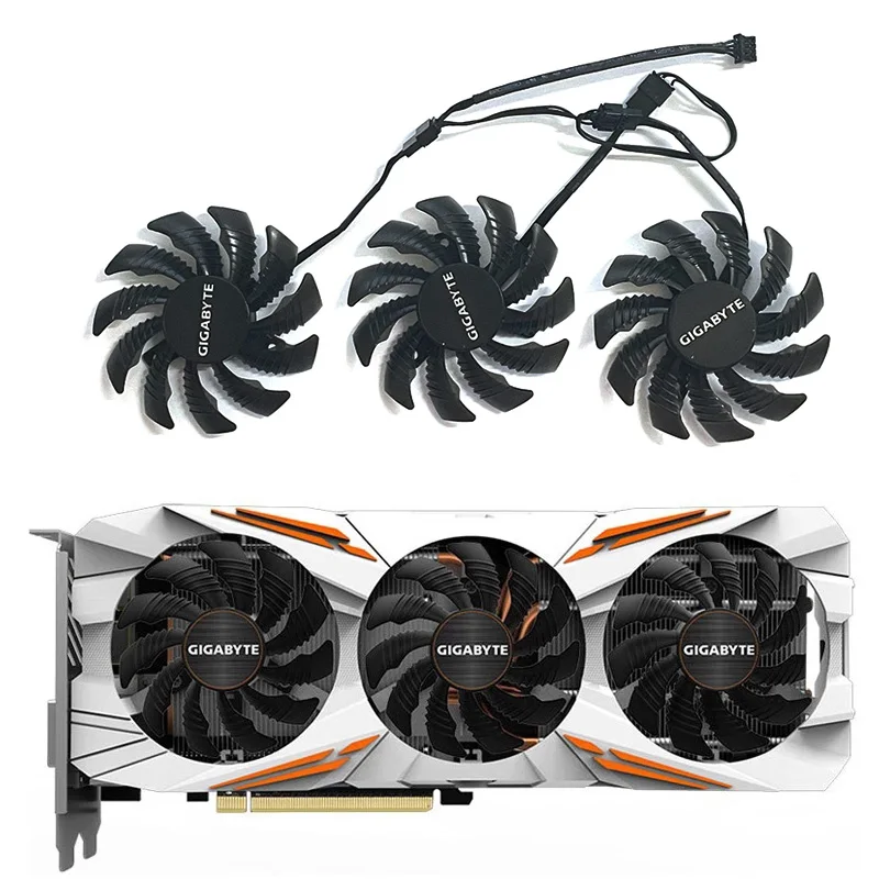 78mm LD08010S12H HT128010SU 4pin GTX1080ti GPU Cooler For Gigabyte Aorus Gtx 1060 1070 1080 G1 Gtx 1070Ti 1080Ti 960 980Ti Fan