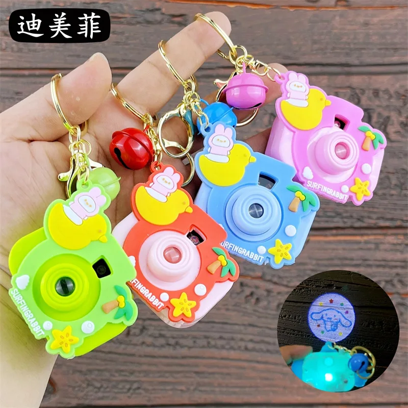 New Camera Projection Keychain Cartoon Cartoons Luminous Small Pendant Ornament Accessories