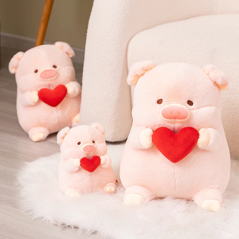 Kawaii Anime Lulu Pig Bread Plush Toy Stuffed Wedding Bridal Pig Dolls Pink Angel Pig With Wings Cute Pig With Rabbit Coin Purse