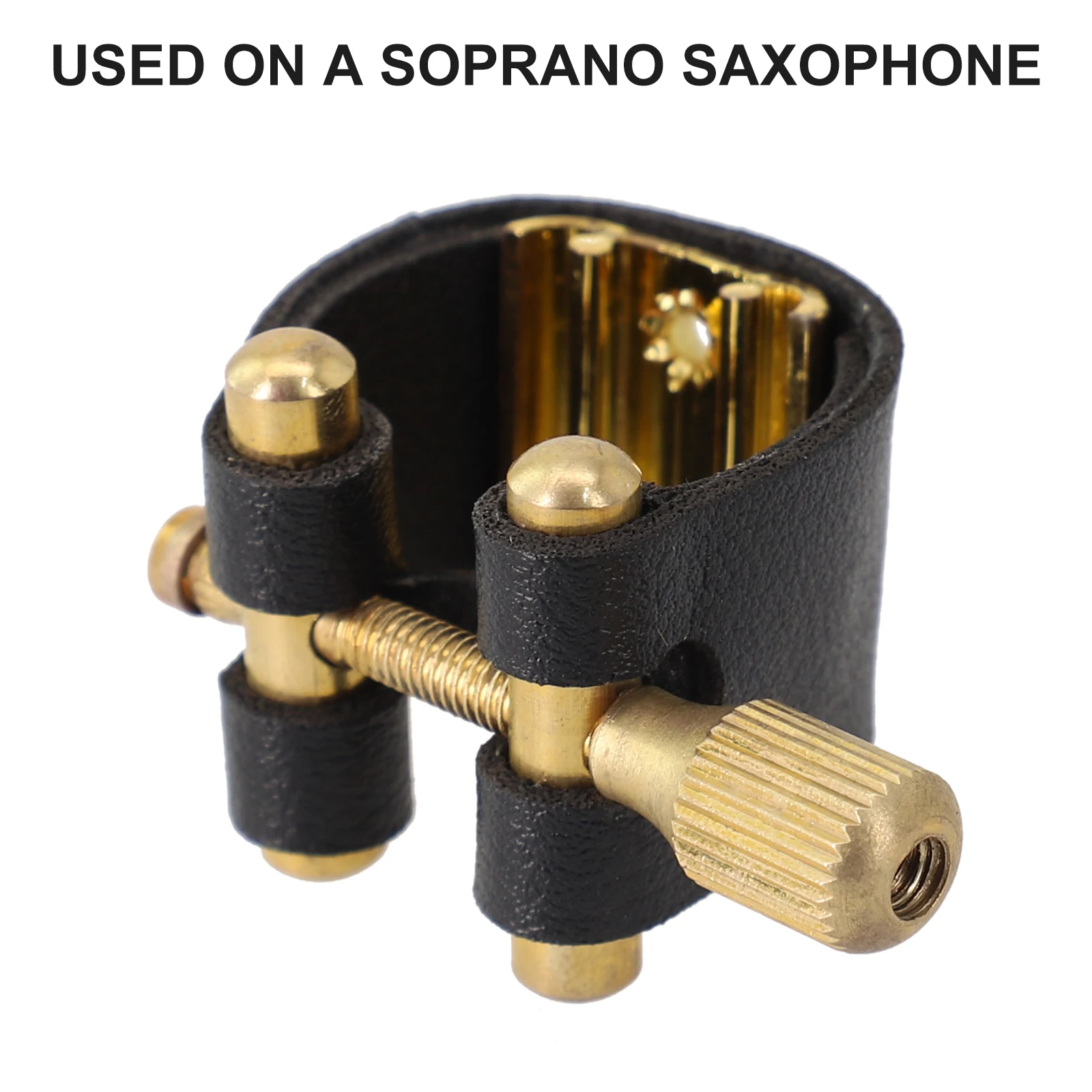 Mouthpiece Ligature Soprano Sax Mouthpiece PU Leather Fastener Clip For Soprano Sax High Quality Practical