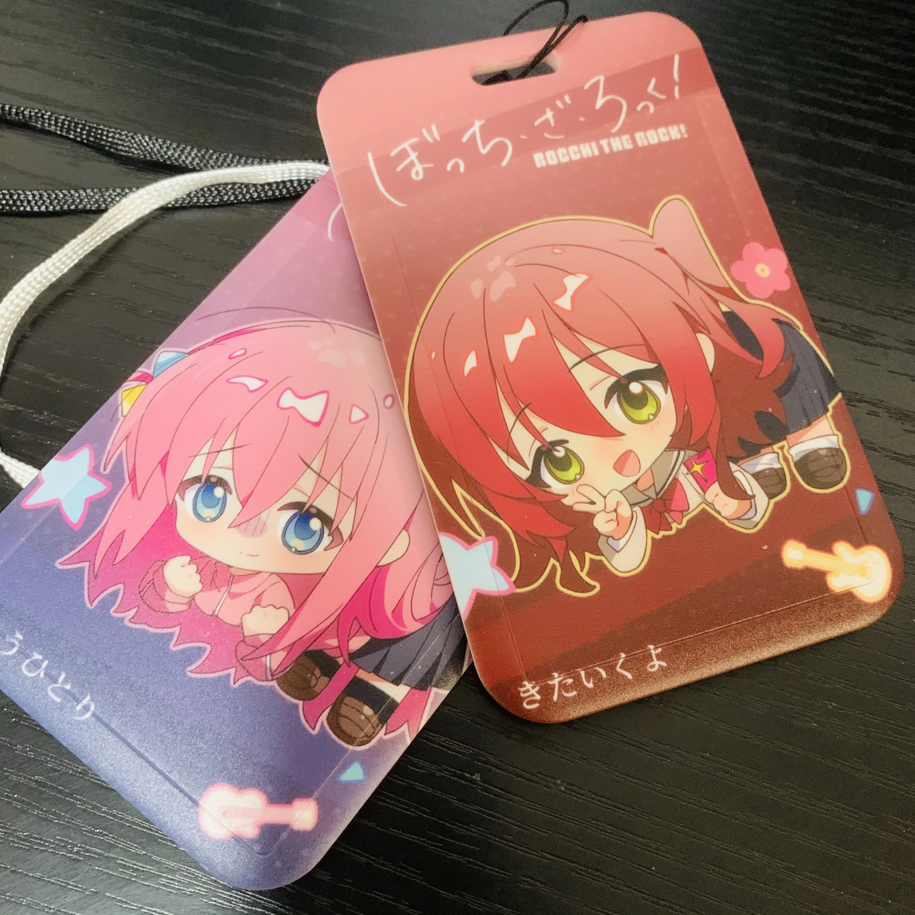 Hot Anime BOCCHI THE ROCK! Abs Student Id Bus Bank Card Holder Keychain Card Case Cover Box Pendant Keyring Decor Cosplay Gifts