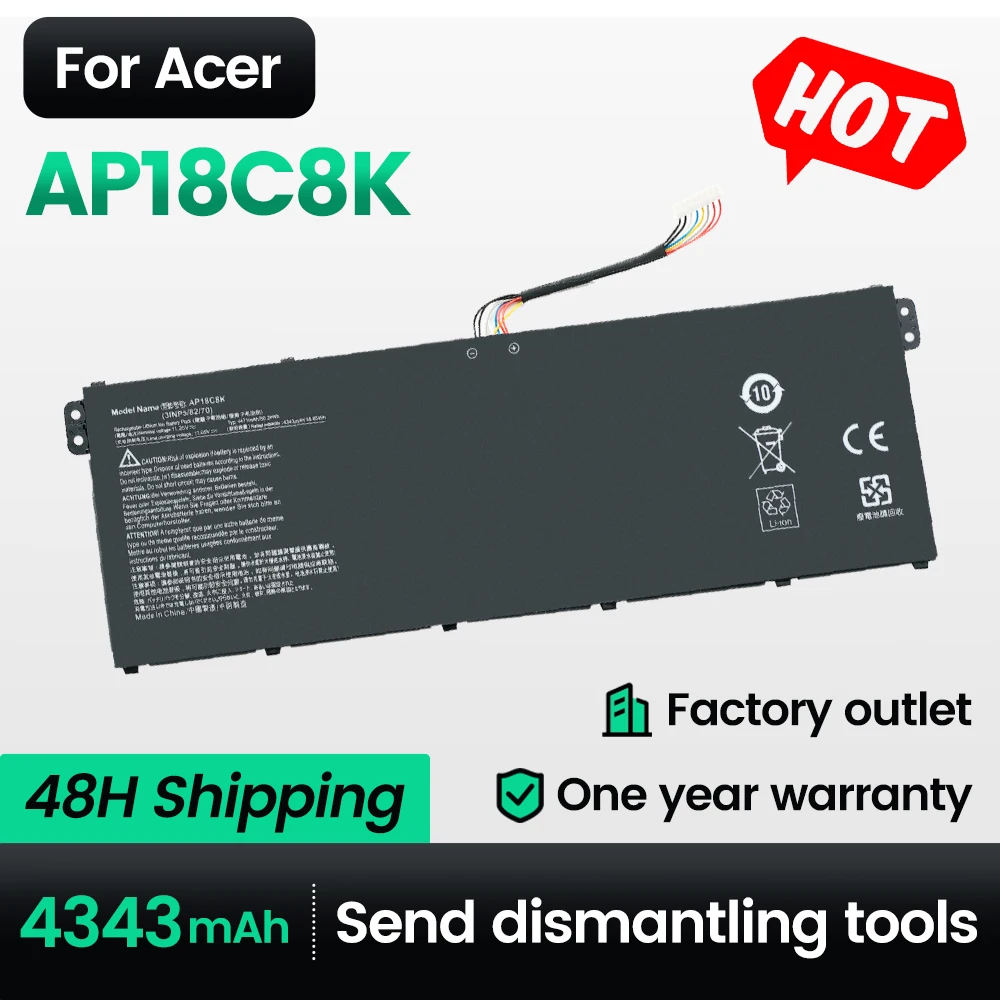 

Keyuan AP18C8K Battery Replacement A514-54 A514-54G A515-56 A515-56G for Acer Aspire A515-56T A514-52 A514-52K-36GL Aspire 7