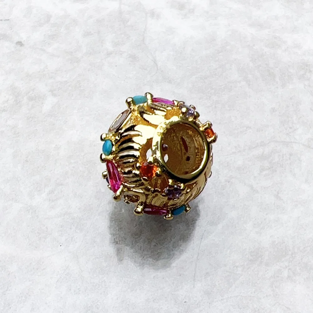 Golden Butterfly Bead 925 Sterling Silver Karma Charms European Jewelry Bohemia Accessories For Women