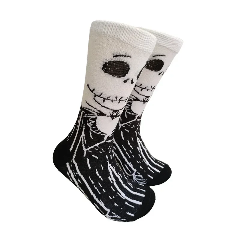 Various 3/6/12Pairs Men Women Cartoon Anime Halloween Character Pattern Socks Cotton Comfortable Breathable Crew Socks