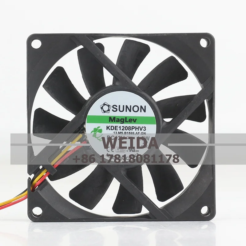 SUNON KDE1208PHV3 8015 DC12V 1.3W 8CM 80x80x15MM projector Quiet cooling fan