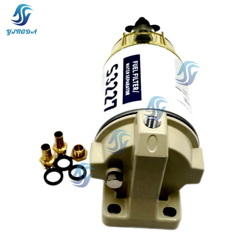 S3227 Fuel Filter Water Separator Assembly For Mercury Suzuk Outboard Engine with Clear Bowl Base Filter Element