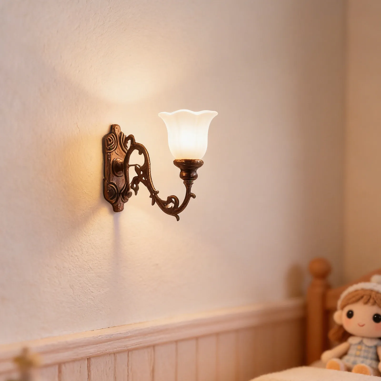 4Pcs Miniature Wall Lights ABS Sand Table Lamps Mini Decorative Lighting DIY Micro Landscape Sand Table Accessory