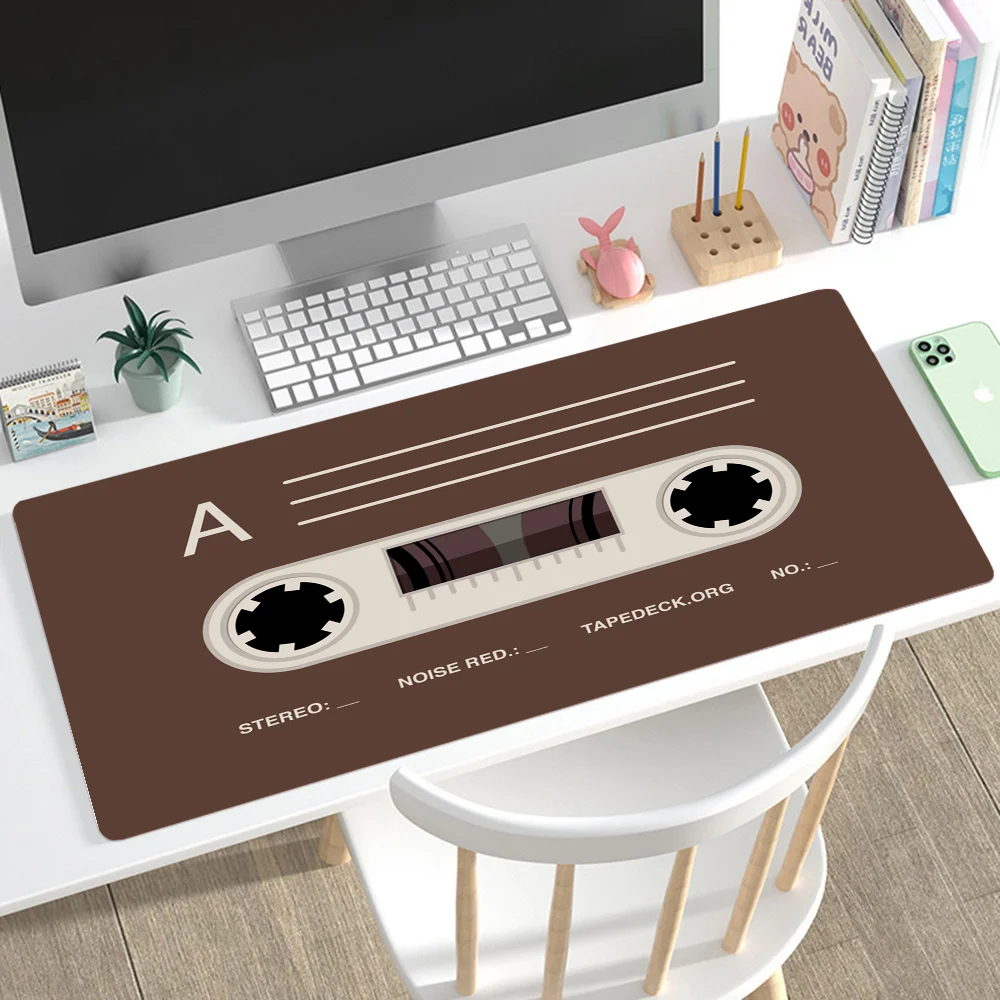 

Cassette Music Tape Mousepad Mouse Mat Desk Mat With Pad Gaming Accessories Prime Gaming XXL Keyboard Pad Padding Mat