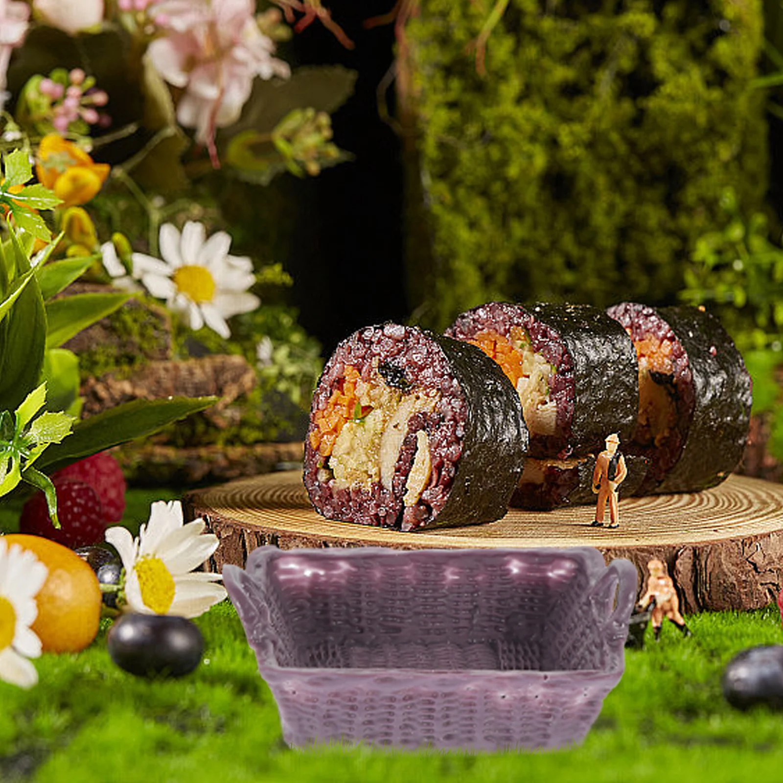 4 Pcs Dollhouse Accessories Miniature Basket Dining Table Bedroom Bread Furniture Ornaments